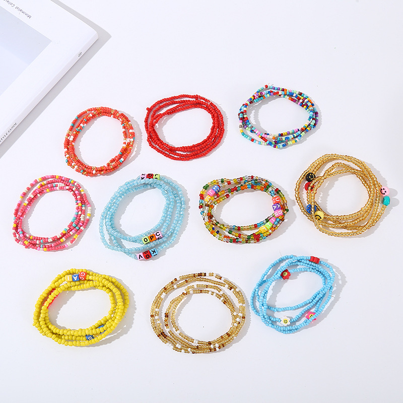 Цепочка на талии из рисовых бусин, европейская и американская кросс-бодер, многослойная конфетная цепочка в богемном стиле