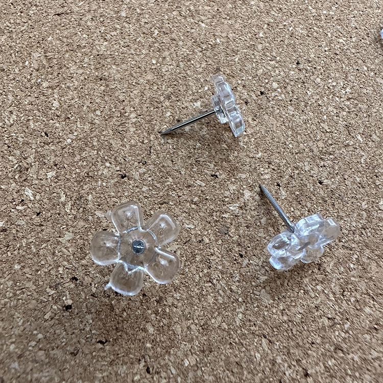 Transparent flower-shaped nail five-petal flower I-shaped nail office Press nail plum flat head nail