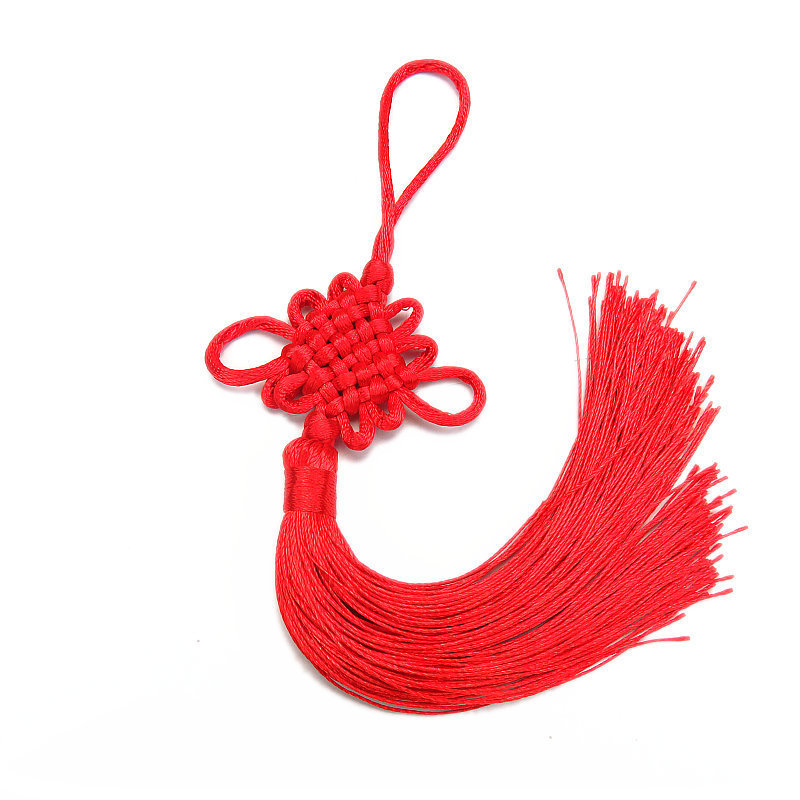 Small size tassel Chinese knot pendant spring festival New Year festive gift crafts musical instrument umbrella bonsai decorative pendant