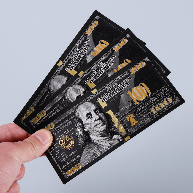 Plastic Black Diamond 100 Singapore Dollars Poland Commemorative Banknote Commemorative Collection Card Factory Wholesale Can Be Customized