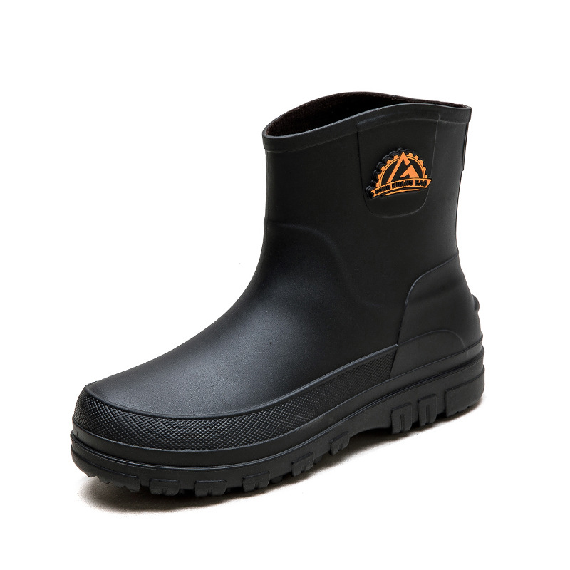 Fashion Korean version of short tube men's rain boots waterproof shoes non-slip rain boots new wear-resistant casual rubber shoes feet cross-border export