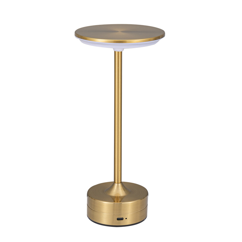 Led Cross-Border Sensor Flying Saucer Touch Table Lamp Hotel Restaurant Charging Metal Lamp Decoration Retro I-Shaped Table Lamp