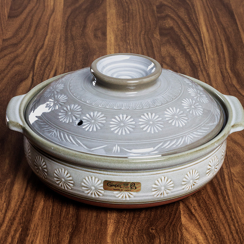 Japan imported ancient three-island high temperature resistant casserole stew pot porridge soup rice smoldering insulation clay pot