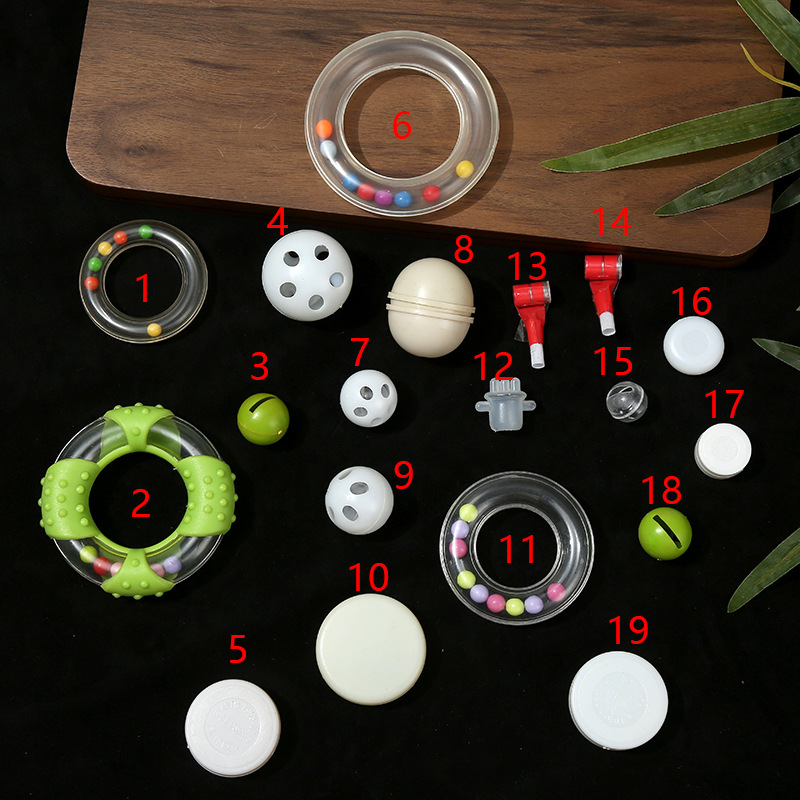 Прозрачный пластиковый погремушка для детей, успокаивающий колокольчик, DIY пластиковый колокольчик, аксессуары для игрушек