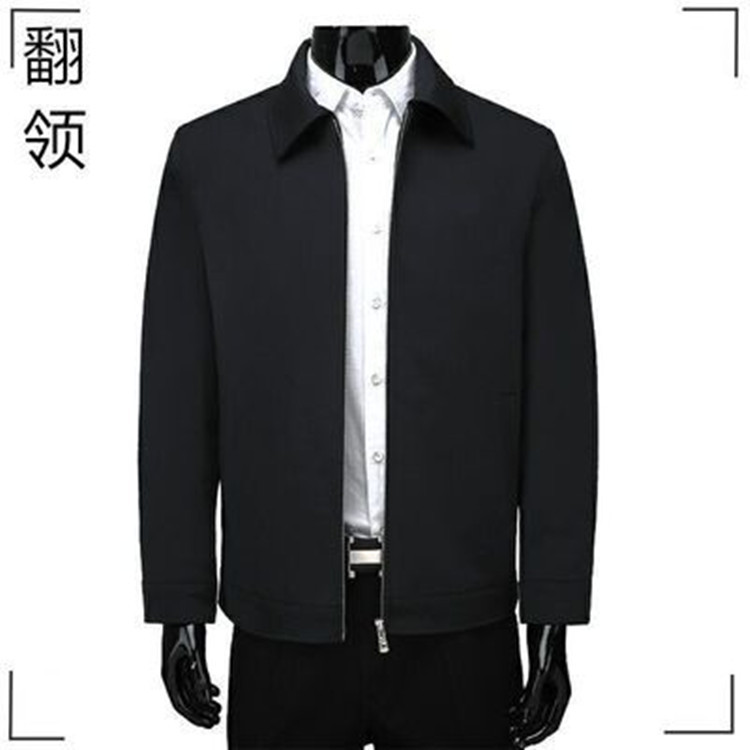 2021 Middle-aged and Elderly Men's Coat Men's Spring and Autumn Lapel Jacket Men's Dad's Coat Men's Casual Jacket