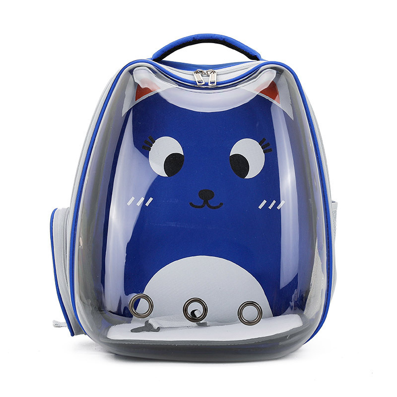 Cute Pet Backpack Cat Space Capsule Outing Car Transparent Breathable Portable Pet Bag Lightweight Backpack