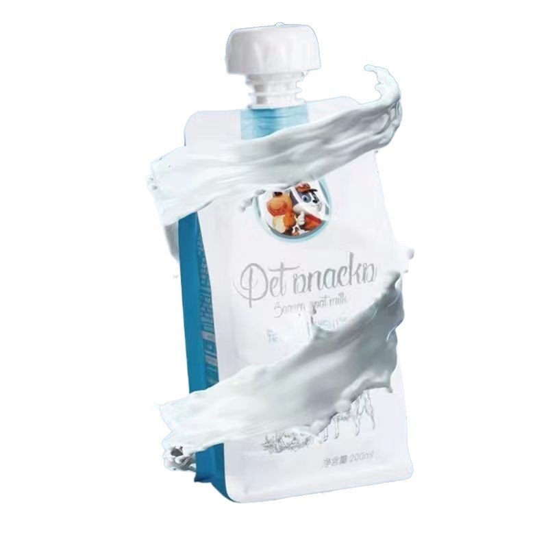 Mengbei Pet Snacks Saanen Goat Milk for Cats and Dogs, Universal 200Ml/Bag, Hydrating Goat Milk Nutritional Fresh Milk