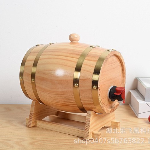 Wooden Wine Barrel White Wine Wine Wine Barrel Pine Wine Barrel Household Decorative Beer Barrel Storage Barrel