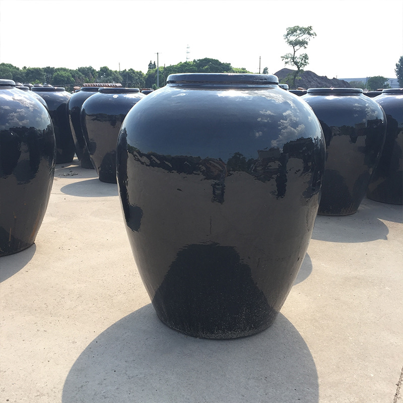 Preferential Grade A Yixing Thickened Black Glazed Wine Jar Earth Pottery Wine Jar Large Wine Jar Vinegar Jar Vinegar Jar