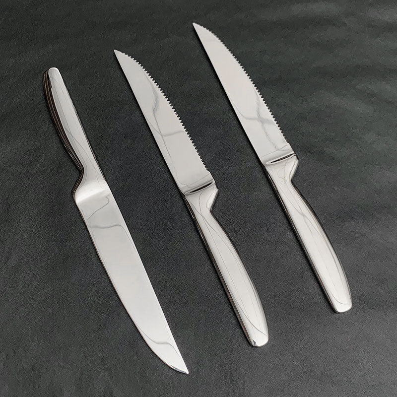 420 Stainless Steel Service Knife Hotel Restaurant High-End Toothed Service Knife Household Steak Knife Cake Cream Spatula