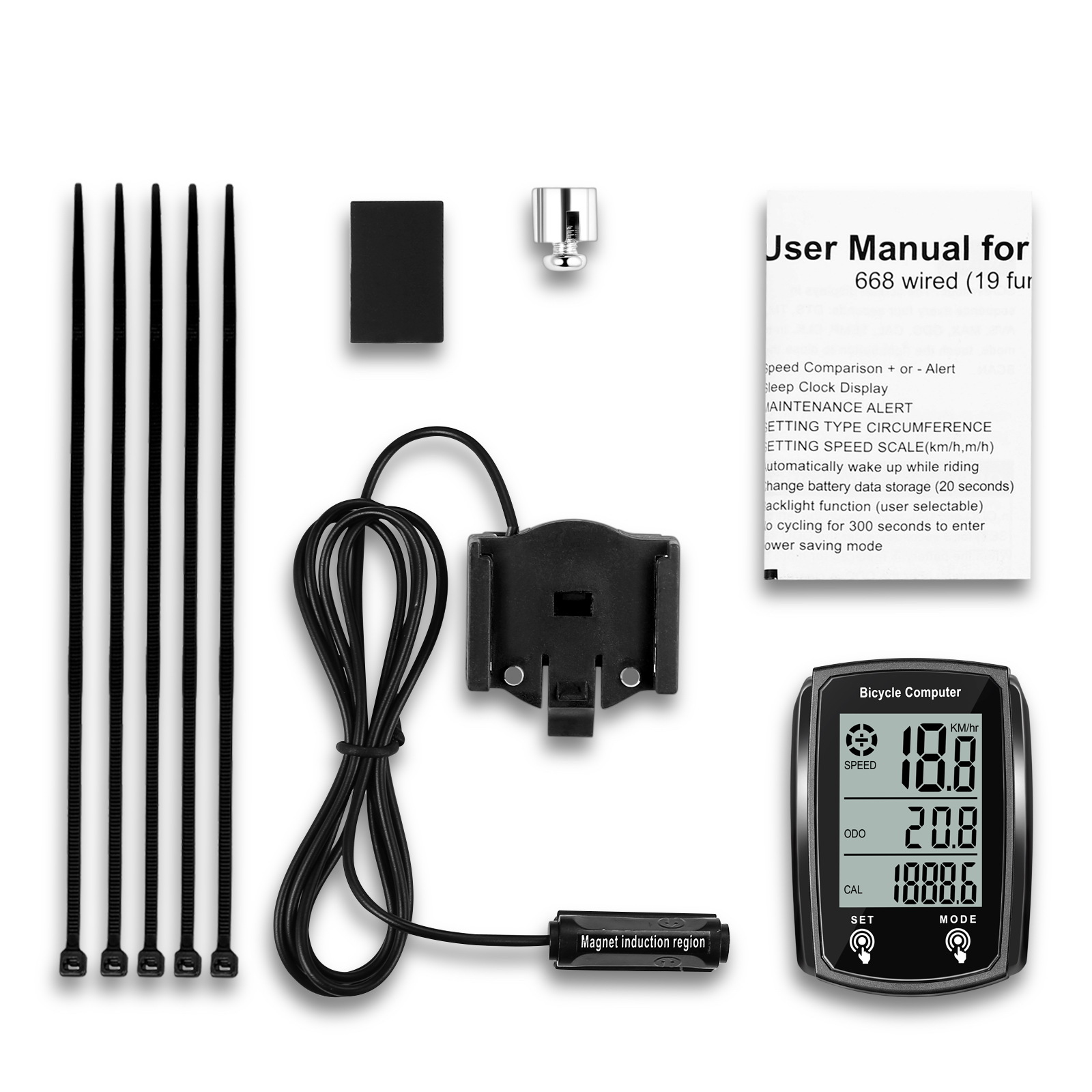 Manufacturer Wholesale Bicycle Touch Speedometer Waterproof with Calorie Temperature Mileage Computer Code Meter