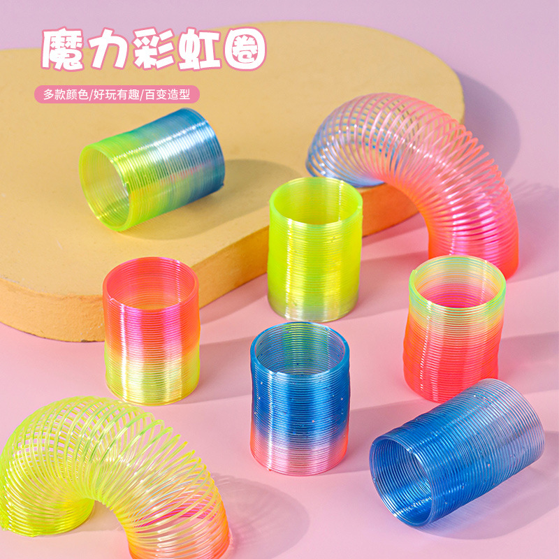 Новое кольцо радуги с пайетками детское магическое весеннее кольцо дженга оптовая продажа мини кольцо радуги дженга