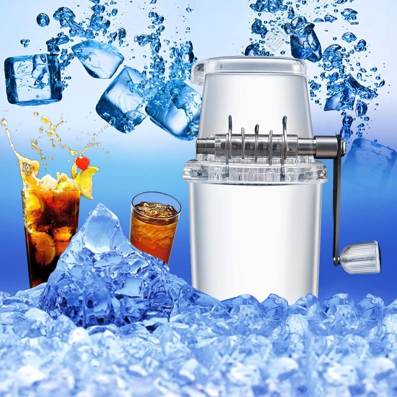 Cross-border factory direct sales Amazon small household manual ice crusher transparent multi-purpose hand ice crusher DIY