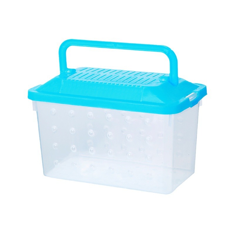 Small Fish Tank Hamster Transport Box Household Transparent Satchel Cage Unbreakable Box Turtle Small Satchel Box