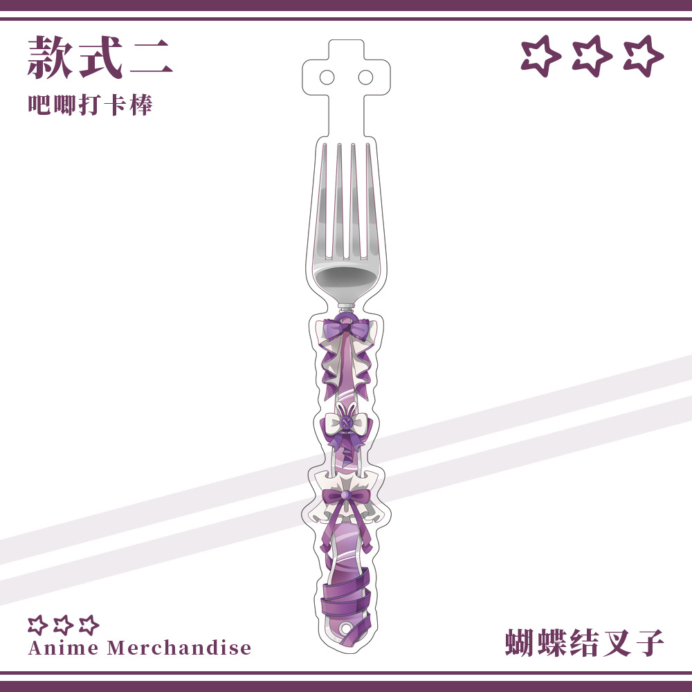 [Wowo Meow] Original Fan Badge Bow Fork Bar Storage Punch-In Stick Grain Stick Acrylic Gumei