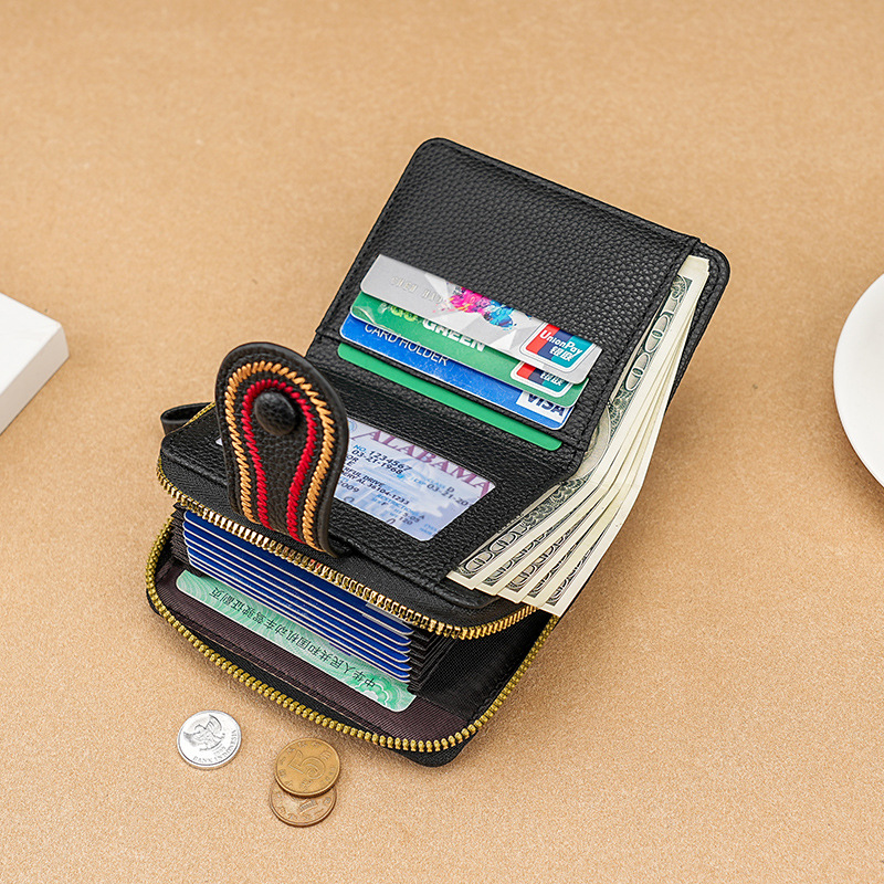 Cross-Border New Cute Coin Purse Women's Embroidered Zipper Card Holder