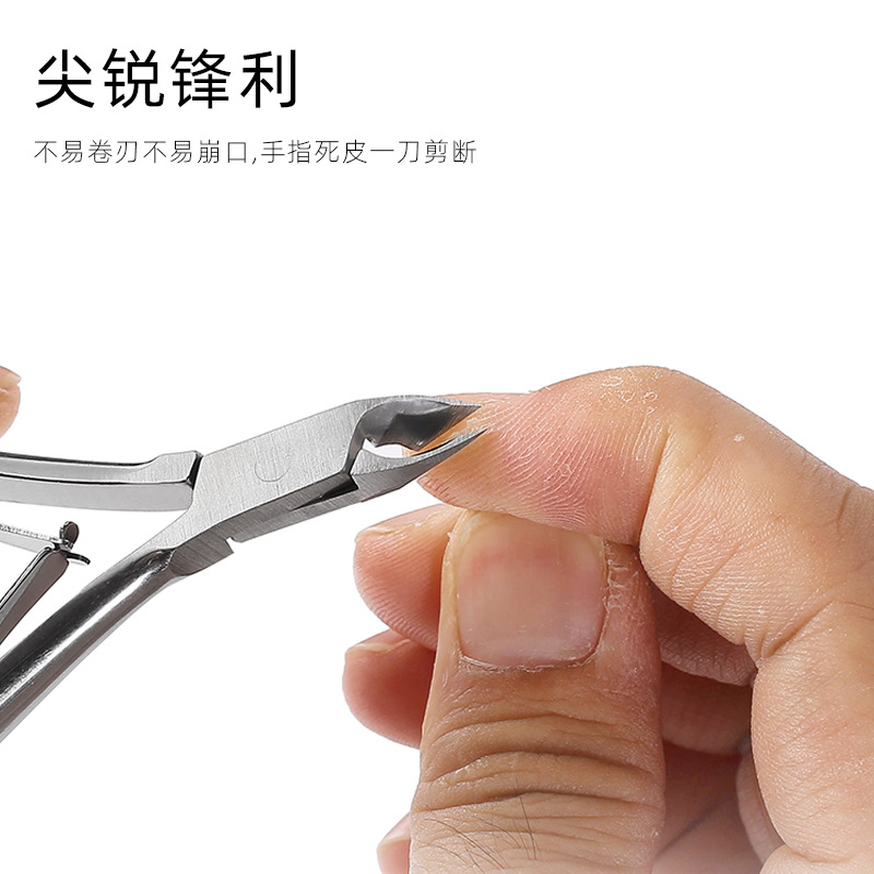 D501 In-Stock Wholesale Cuticle Nippers Gold-Plated Dead Skin Remover Clippers for Trimming Hangnails Beauty Stainless Steel Nail Art Special Nail Tool