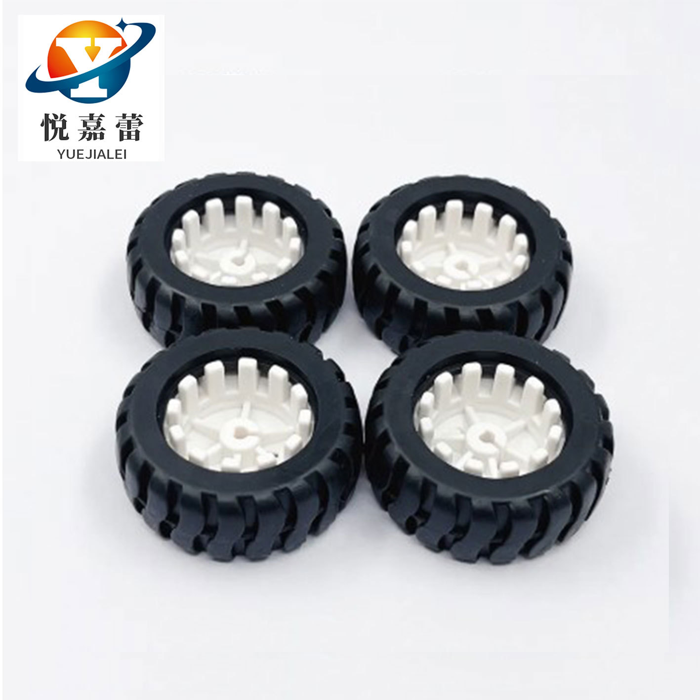 [Factory Outlet] D-axis Rubber Tire Robot Accessories 43mm Tracking Car Model Wheel