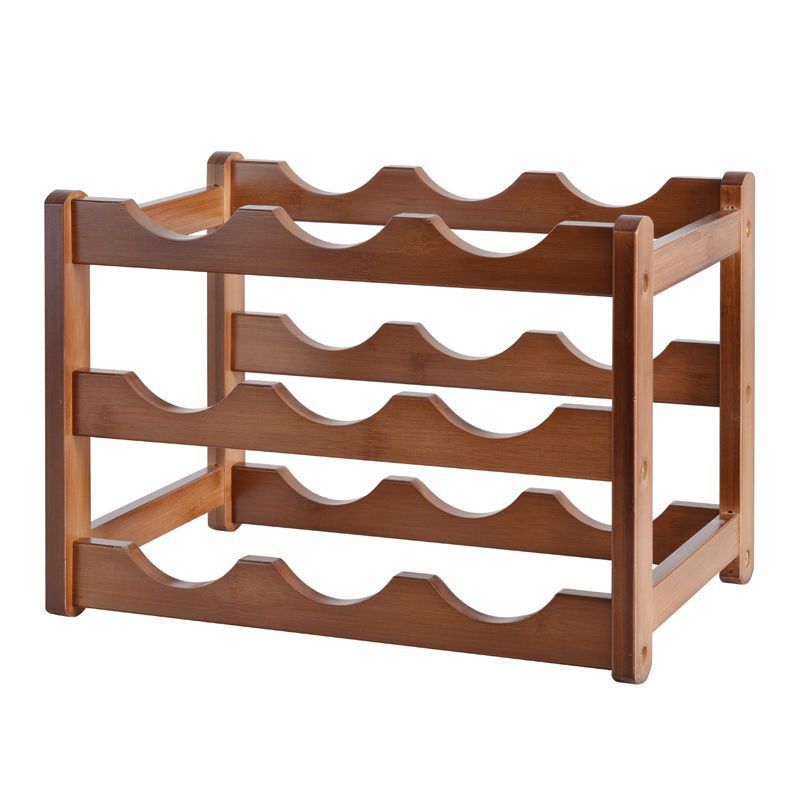 Bamboo Red Wine Shelf Desktop Household Wine Holder Multi-layer Bracket Display Rack Bamboo Multi-bottle Wine Cabinet Decoration Display Cabinet