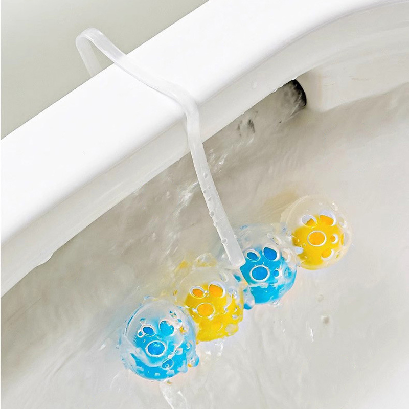 Hanging Toilet Deodorant Ball Toilet Cleaning Deodorant Toilet Cleaner Toilet Fragrance Hanging Ball Blue Bubble