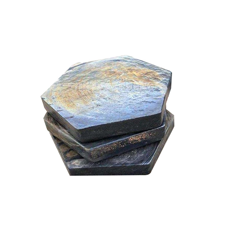High Temperature Resistant Hexagonal Cast Stone Plate with Grooves, Rolled Microcrystalline Cast Stone Plate, Hexagonal Cast Stone Plate