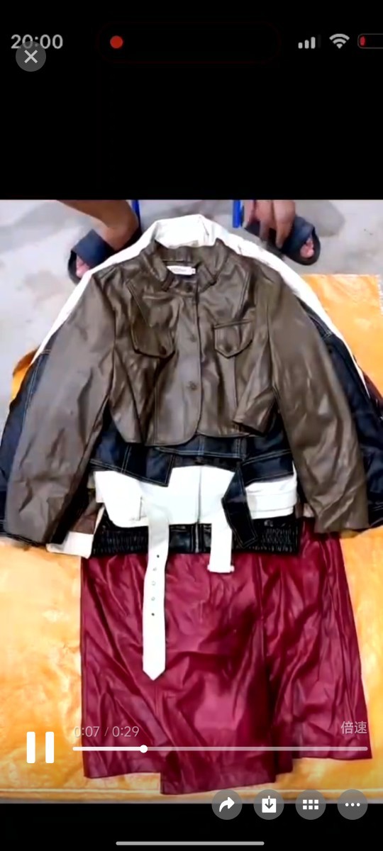 Second-Hand Clothes Old Export to Africa and Southeast Asia Live Supply Selection American Versatile Thin Lapel Jacket