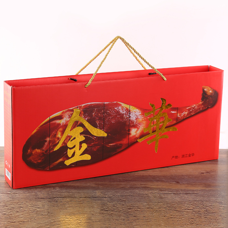 Jinhua ham 2kg 3kg slice gift box Zhejiang local products Spring Festival pickled fresh pork bacon gift box wholesale