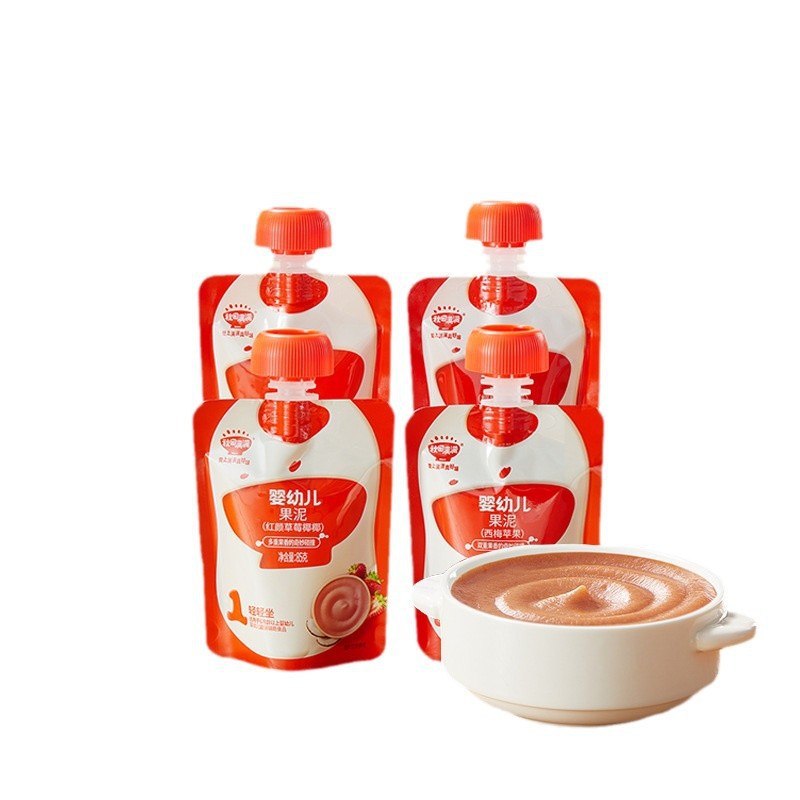 Akita Manman Fruit Puree Infant Baby Fruit Puree Multi-Flavor Gift Box Fruit Puree Fruit and Vegetable Puree Baby 60g