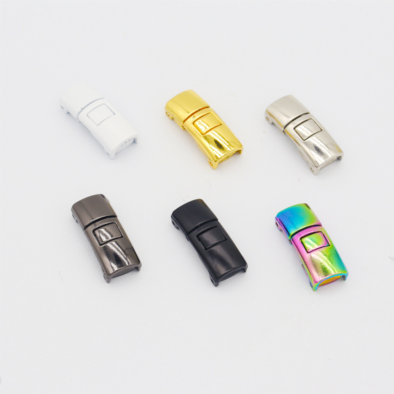 One-button check buckle lazy shoelace buckle metal tie-free shoe buckle shoe accessories elastic shoe accessories