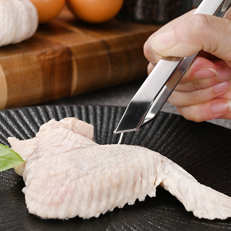 Thickened stainless steel pig feather clip plucker chicken feather duck feather household fish bone clip fish bone clip plucking pliers forceps