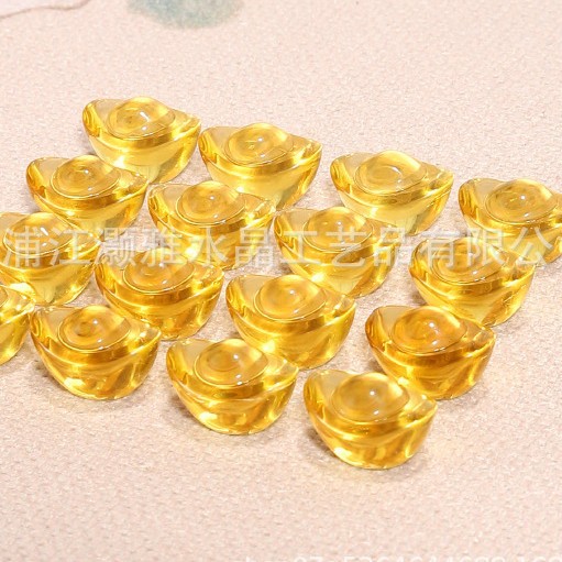 Crystal Ingot, Golden Yellow Crystal Bean, Citrine, Factory Direct Sales of Crystal Crafts, Ingot Wholesale, Street Stall Goods