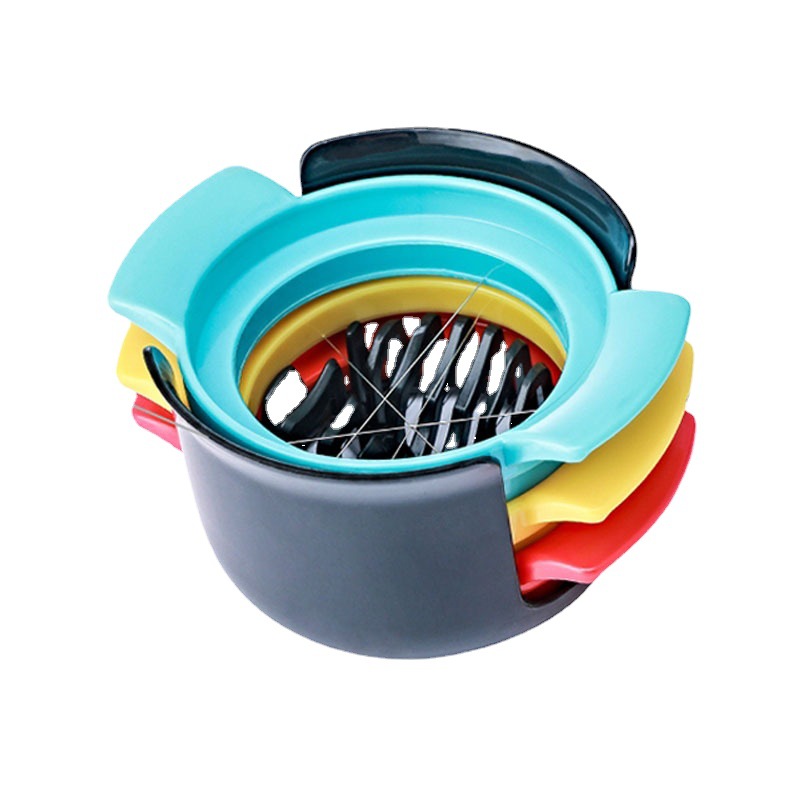 Factory Direct Supply Three-In-One Egg Cutter Fancy Preserved Egg Cutter Tofu Cutter Fruit Cutter