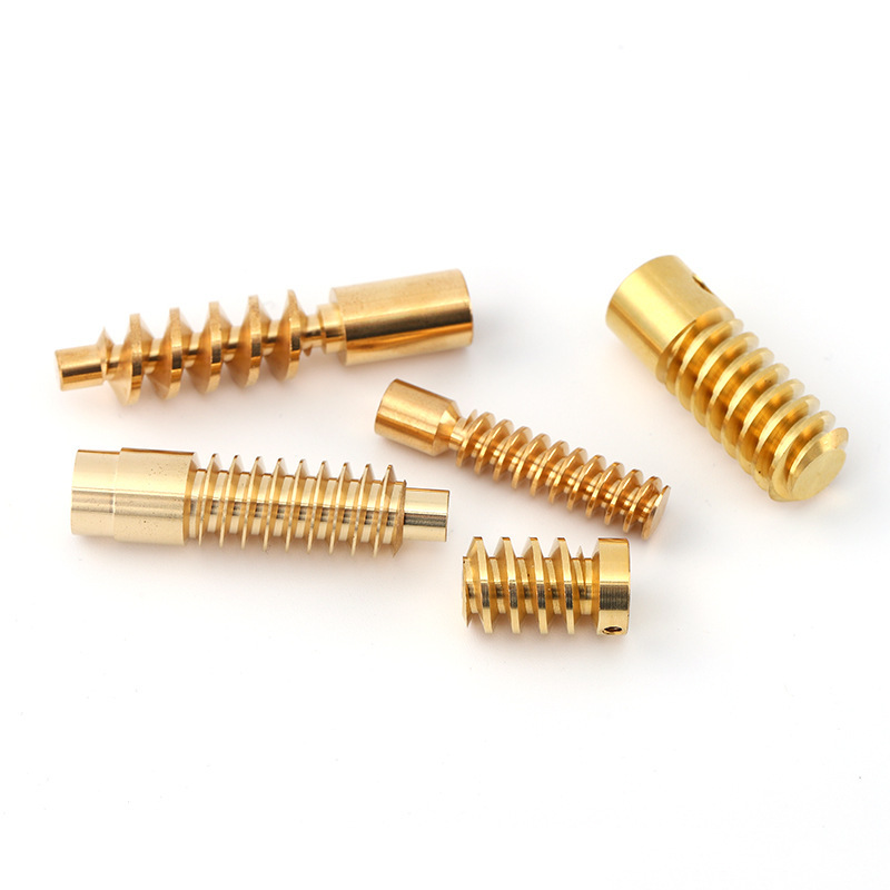 0.1-1.5 Modulus 1234 Head Brass Worm Motor Reducer Precision Small Modulus Micro Copper Worm Processing