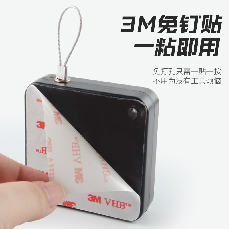 Door Closer Hole-free Thick Pull Rope sliding door sliding door bedroom door simple light automatic rebound door closing artifact