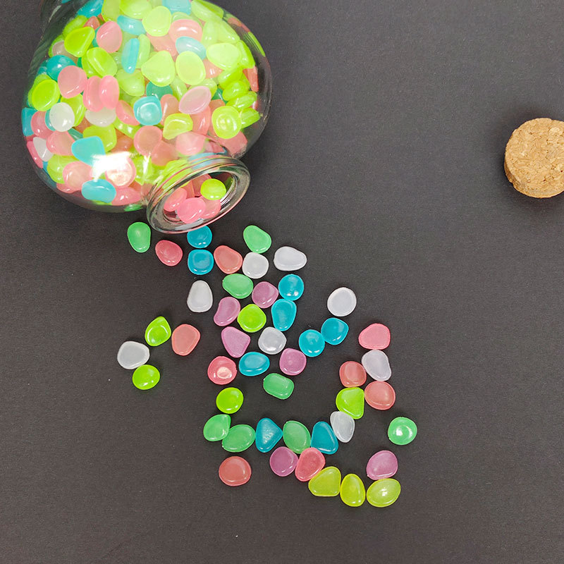 Labeling and Shipping 1cm Small Luminous Stones for Vases, Glowing Pebbles for Fish Tanks, Aquascaping, Cross-Border Fluorescent Pebbles