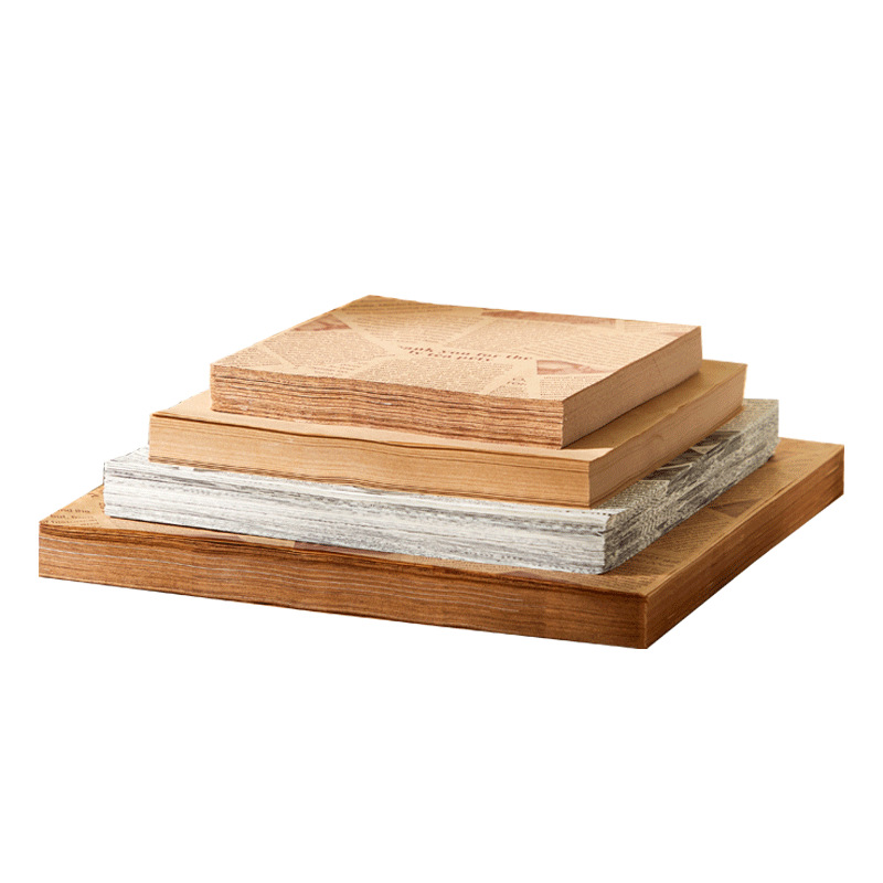 American-Style Greaseproof Paper for Fried Snacks, Fried Chicken, Barbecue, Baking Tray, Grease-Proof Kraft Paper, Oil-Absorbing Paper, Food Pad Paper