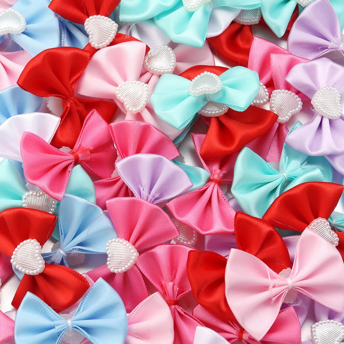 Polyester with Peach Heart Bow Wedding Gift Wedding Candy Box Material Accessories Plush Doll Toys Clothing Accessories