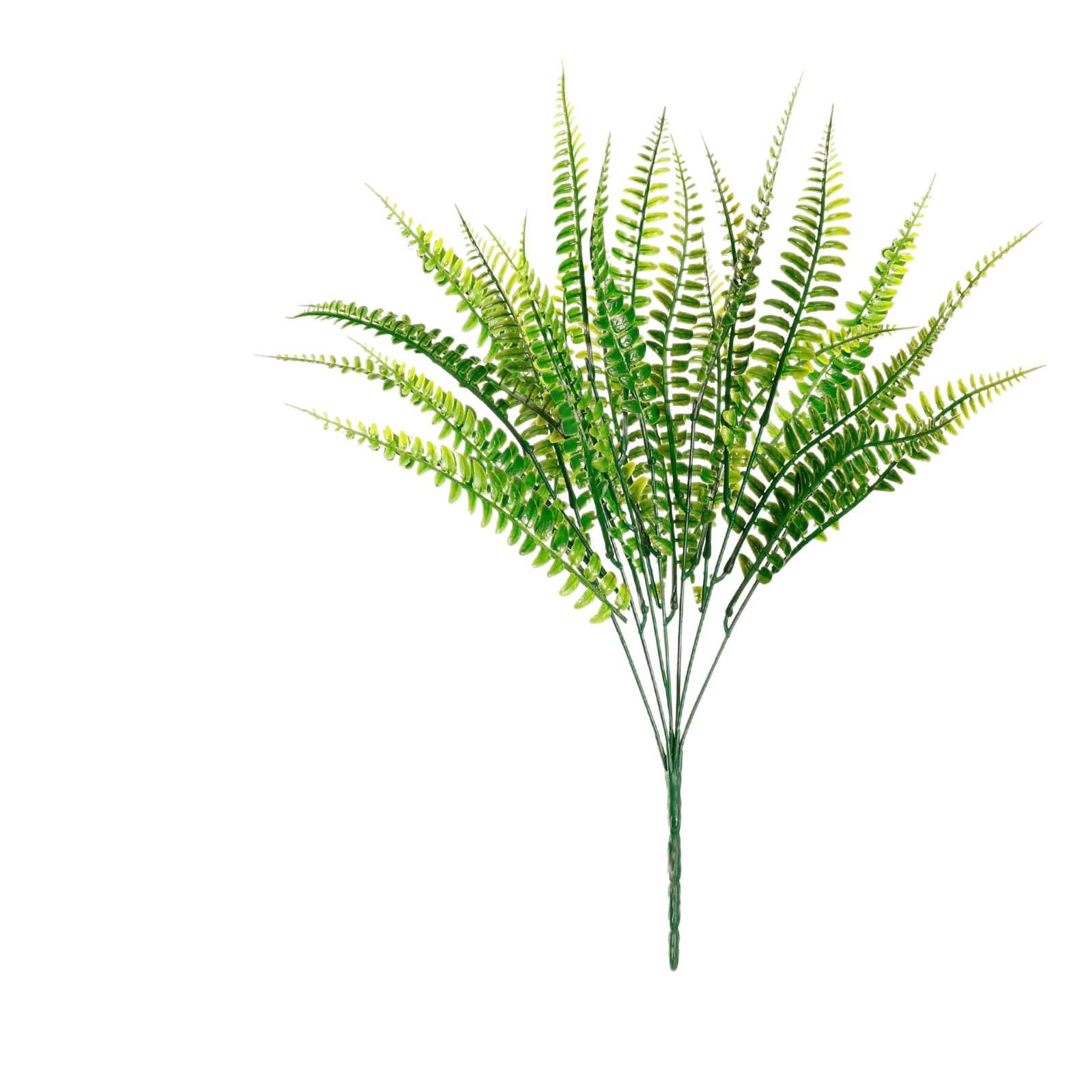 Cross-Border Artificial Plant 7-Prong Bundle Artificial Persian Fern Grass Eucalyptus Fence Plastic Green Leaves Plastic Green Plant Set