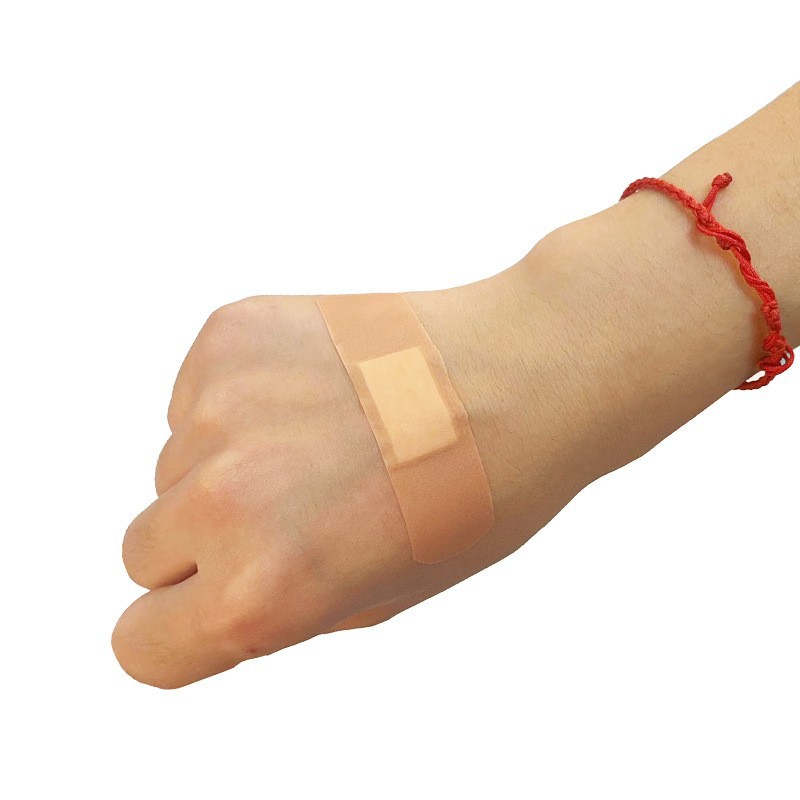 Cross-Border Amazon Manufacturer Wholesale Skin Color English Version Pe Waterproof Patch Independently Packaged Waterproof Breathable Band-Aid