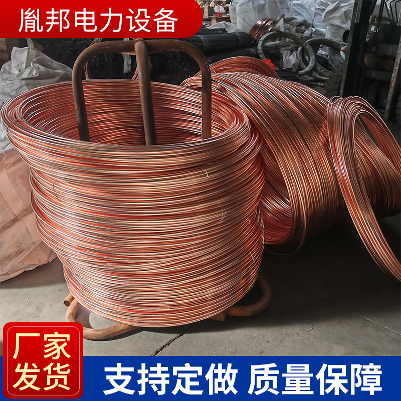 Круглый пруток из меди с покрытием из стали с толщиной медного слоя ≥0.25, диаметр 14, медно-покрытая сталь для заземления и защиты от молний