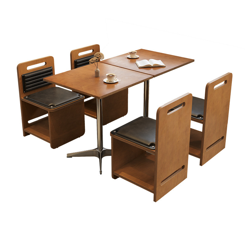 Internet Celebre Dessert Milk Tea Shop Ocean Board Card Seat Sofa Cafe Table and Chair Combination Baking Cake Shop Commercial Dining Chair