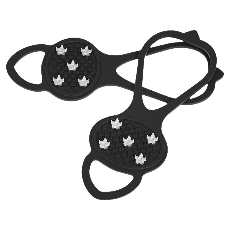 Non-slip Outdoor Ice Claw Non-slip Shoe Cover 5-tooth Stretch Stainless Steel Ice Claw Snow Portable Metal Ultra-light Ice Claw