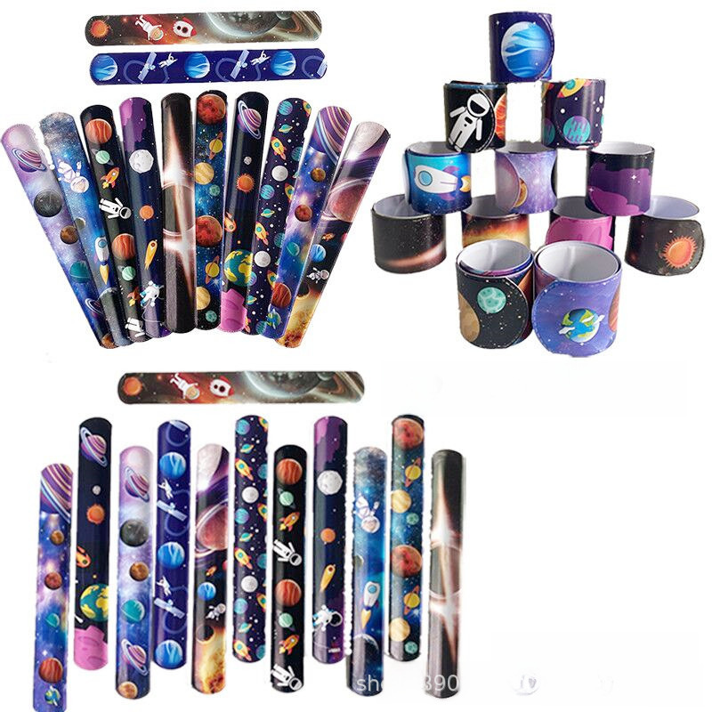 Printed Space Series Snap Bracelets Children's Interstellar Party Classroom Gifts Snap Bracelets Starry Sky Trendy