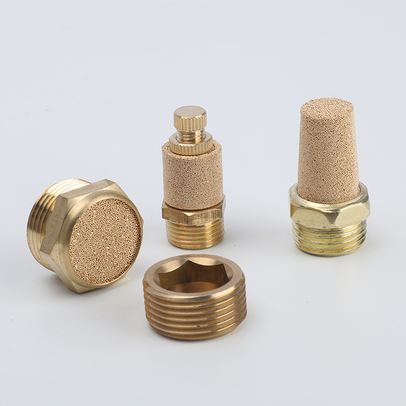 Pneumatic solenoid valve SML adjustable silencer SML flat head pagoda copper silencer BSL-01/02/03/04