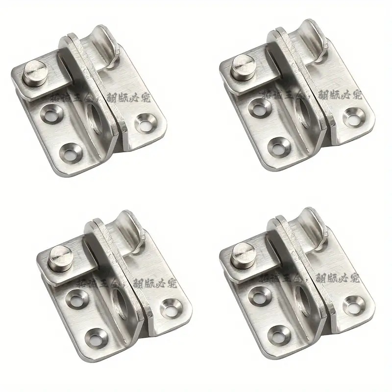 Stainless steel door buckle door bolt latch hasp anti-theft door buckle left and right door buckle security door lock with lock hole lock