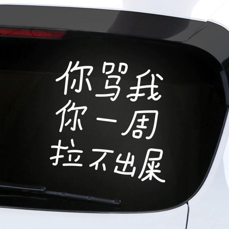 Персонализированные отражающие наклейки для автомобилей с индивидуальным текстом. Ты ругаешь меня, а я не могу сходить в туалет неделю.