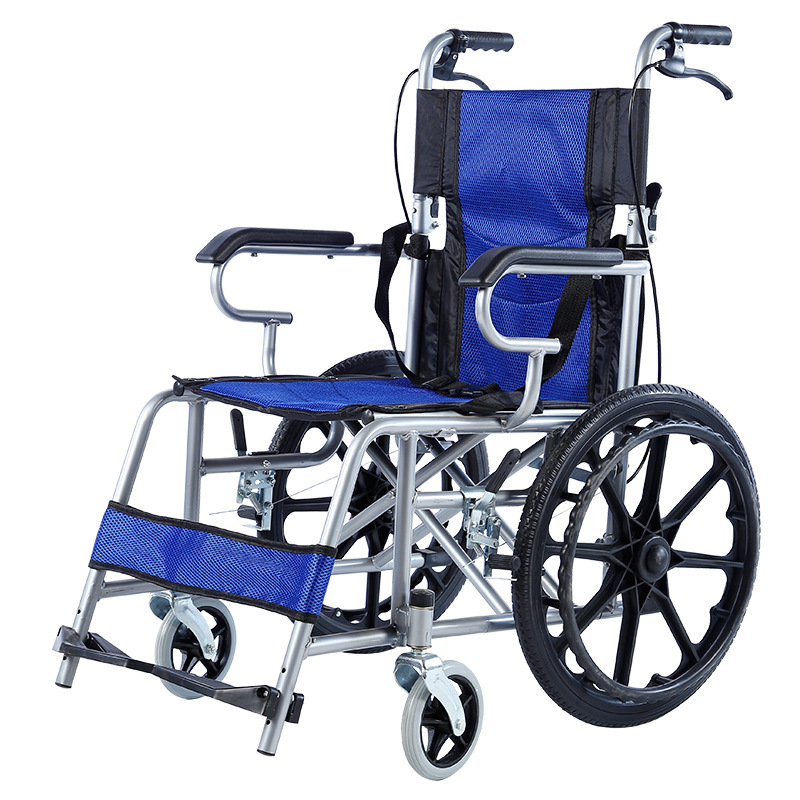 20inch Solid Tire Wheelchair Lightweight Elderly Disabled Paralyzed Elderly Hand Push Scooter Manual Wheelchair