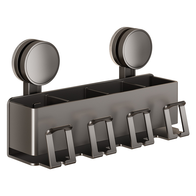 Suction Cup Toothbrush Storage Rack Hole-free Mouthwash Cup Brush Cup Wall-mounted Toilet Household Toothbrush Rack suit