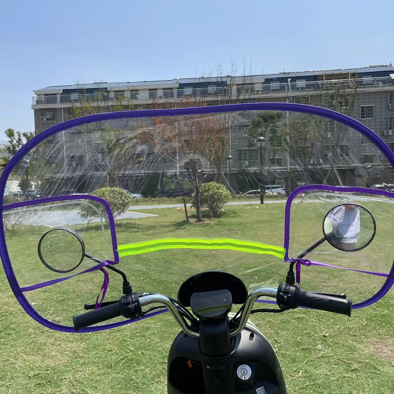 National Standard Electric Vehicle Front Windshield Scooter Motorcycle Motorcycle High-Definition Transparent Rainproof Film Foldableable Rainproof