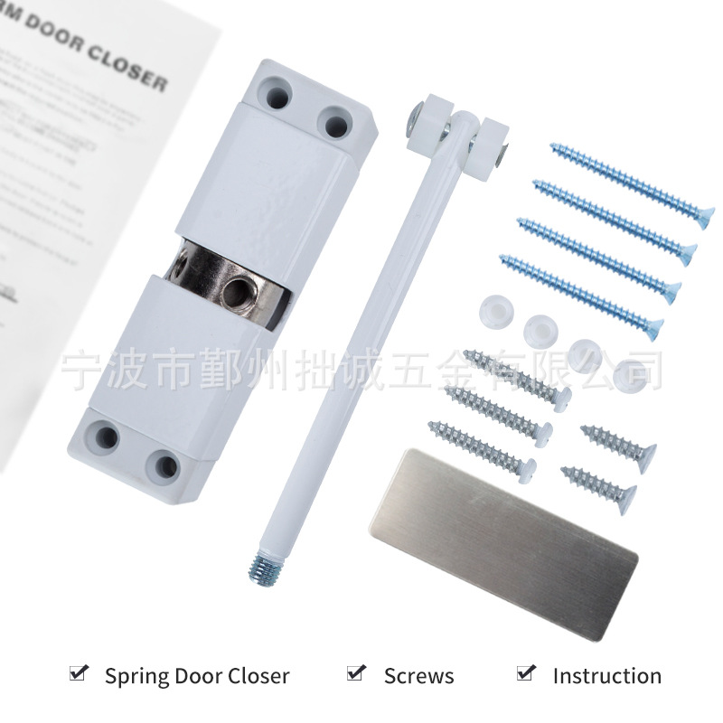 Factory Direct Sales Black Track Hidden Automatic Door Closer Spring Buffer Door Closer